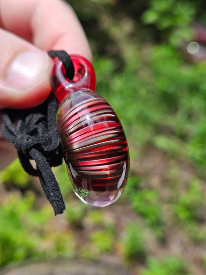 Ruby Slippers & Electrum Implosion Pendant