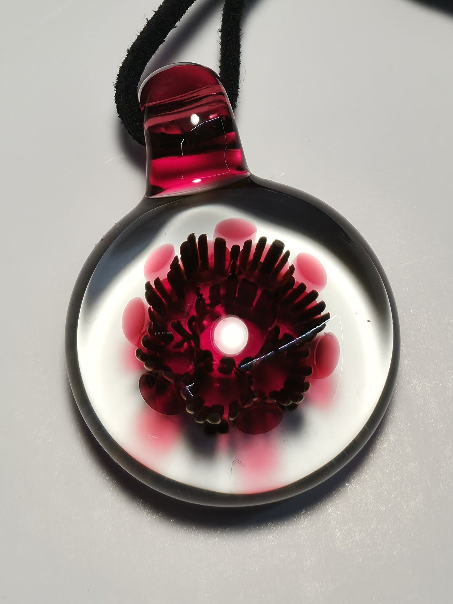 Ruby Slippers & Electrum Implosion Pendant